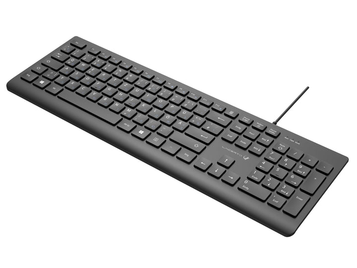 Russisch-Deutsche Multimedia Tastatur, USB, Spritzwassergeschützt | Russian-German Wired USB Multime