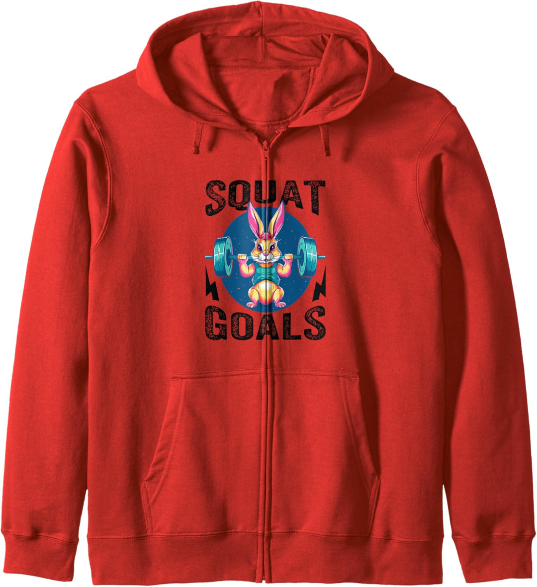 Squat Goals - Funny Instructor - Gym Trainer - Bunny Rabbit Kapuzenjacke