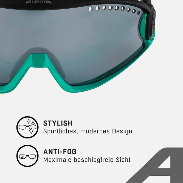 ALPINA 5W1NG - Verspiegelte und Bruchsichere Sport- & Fahrradbrille Mit 100% UV-Schutz Für Erwachsen