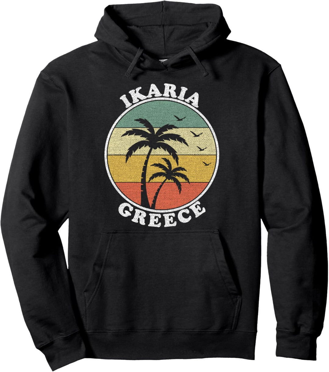 Insel Ikaria Griechenland Urlaub Sommer Reisen Vintage Pullover Hoodie