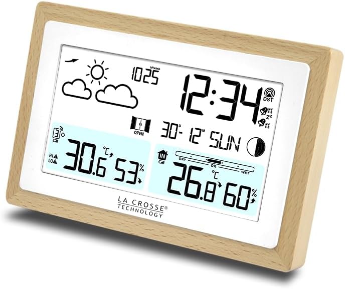 La Crosse Technology Wetterstation mit Holzkontur WS6282