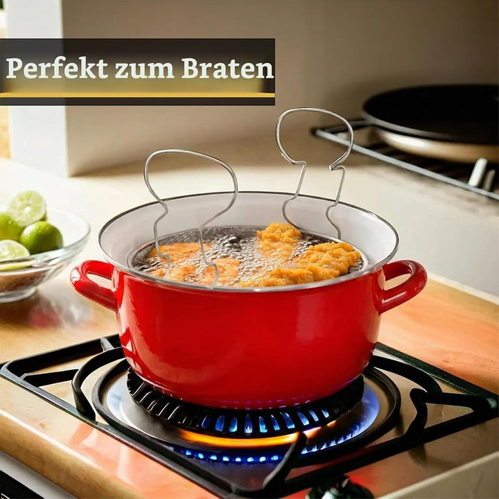 Premier Housewares 102114 Deep Fryer Friteuse, emaille, 5 liters, rot, 33 x 27 x 16 cm Rot Fritteuse