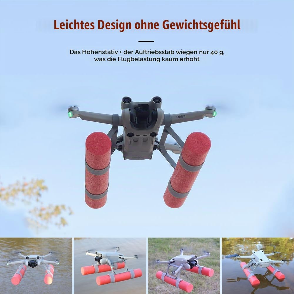 POFET Mini 3/4 Pro Faltbares Wasserfahrwerk Float Erweiterungskit für DJI Mini 3/4 Pro Zubehör