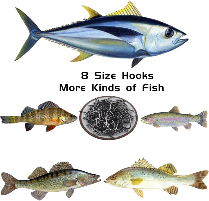 Angelhaken, Süsswasser, Salzwasser, Fischhaken, Grosspackung, Angelhaken-Set, Wurm, Welshaken, Fisch