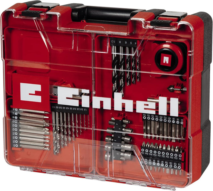 Einhell Akku-Bohrschrauber-Set TE-CD 18/40 Li +69 (2x2,0 Ah) Power X-Change (Lithium Ionen, 2 Gang,