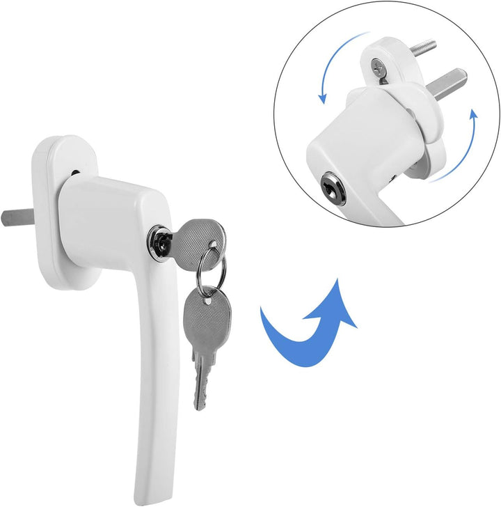 Sonnewelt 8X Abschliessbar Sicherheitsfenstergriff, Fenstergriff Aluminium, kindersicherung mit Schl