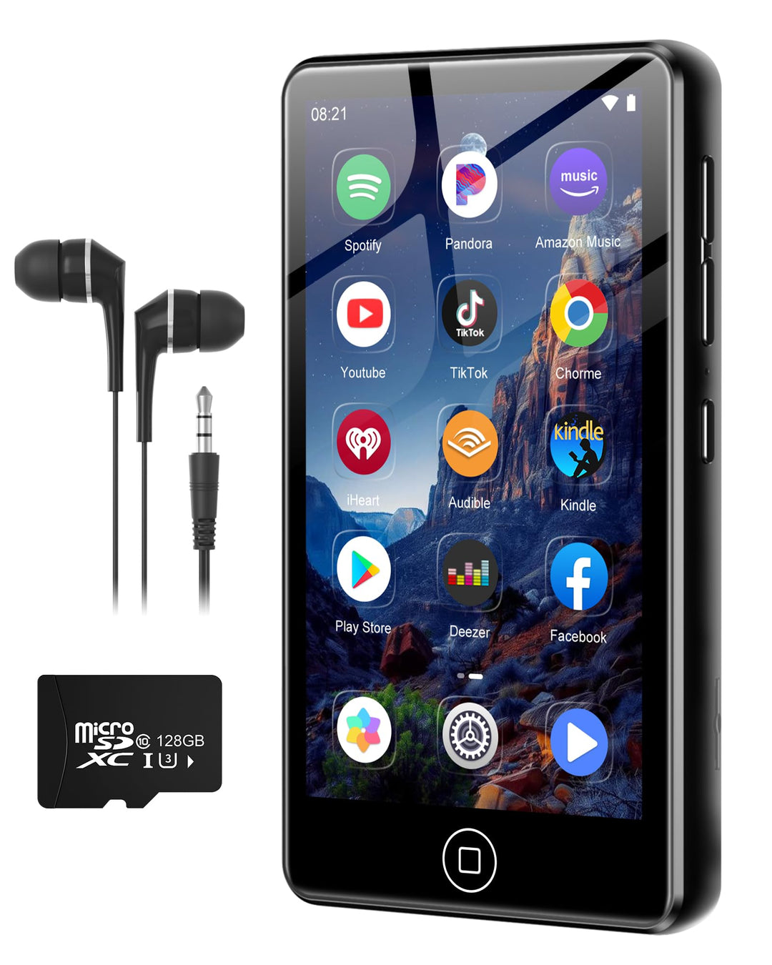 144GB MP3 Player Spotify mit Bluetooth & WLAN, 4,02 Zoll Touchscreen Musik Player mit Integriertem S
