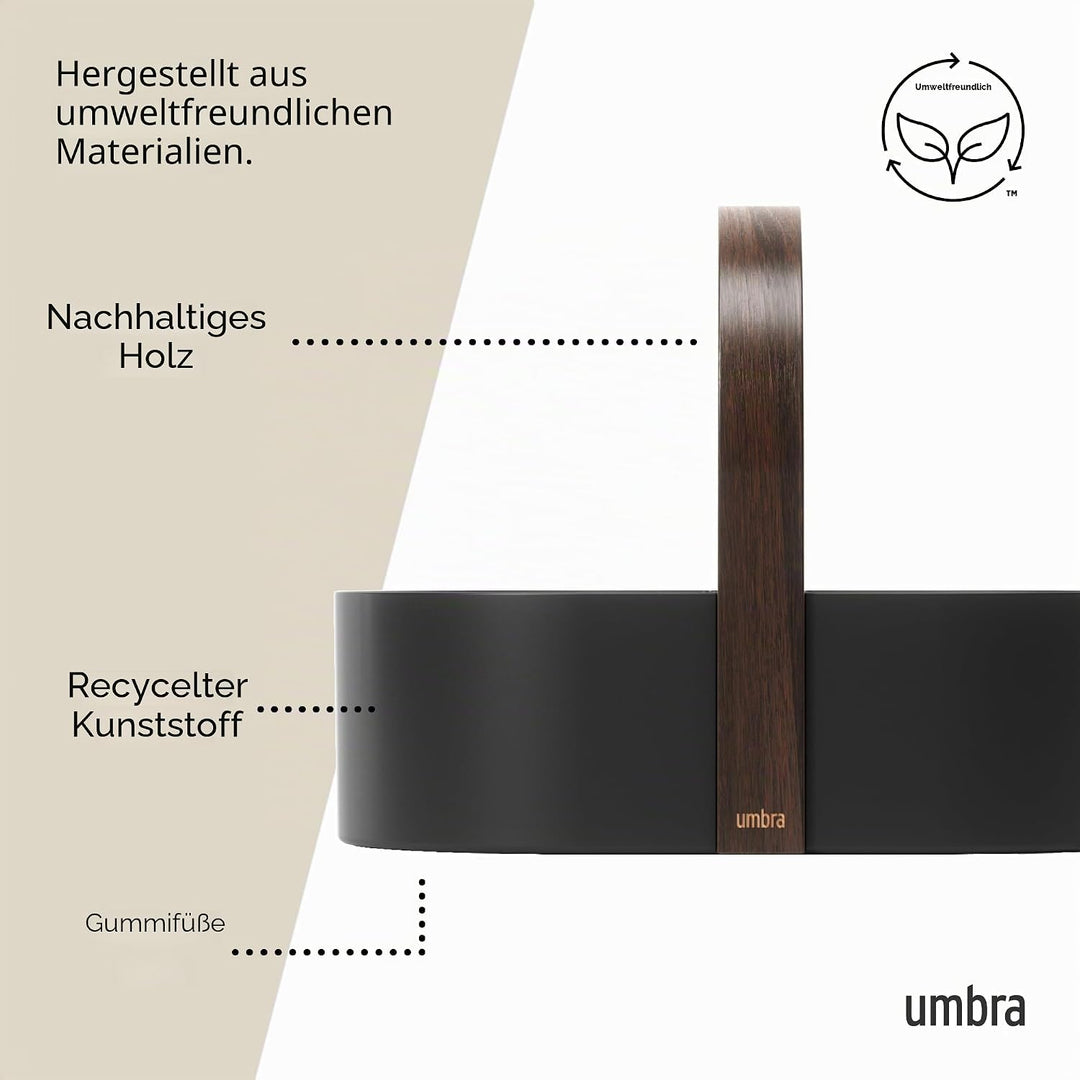 Umbra Bellwood, Caddy mit herausnehmbarer Trennwand für, Organizer für Kosmetik, Bürobedarf und mehr