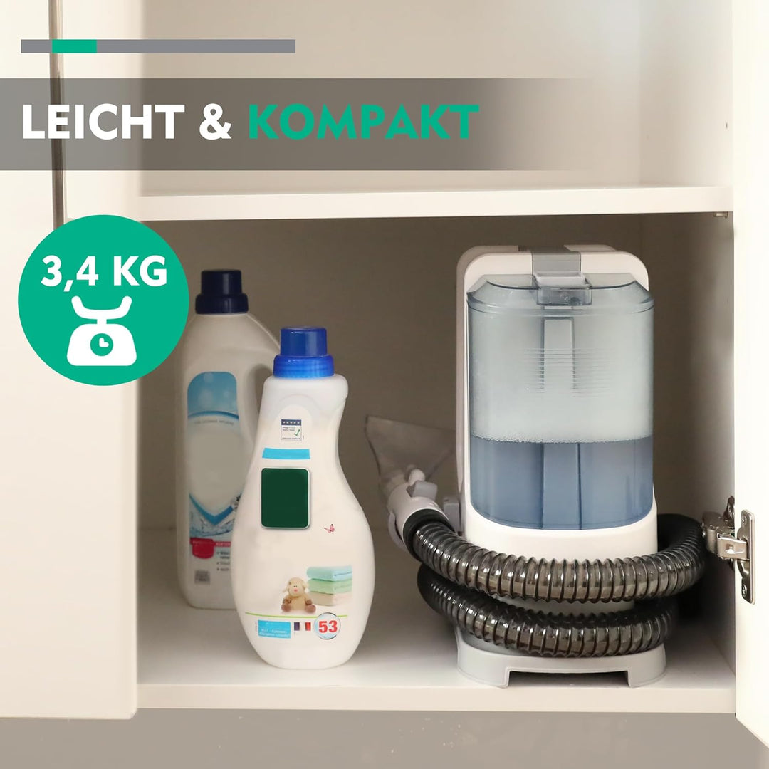 HAUSHOF Waschsauger Teppichreiniger, StainZapper Fleckenreiniger für Teppich mit Reinigungsmittel, S