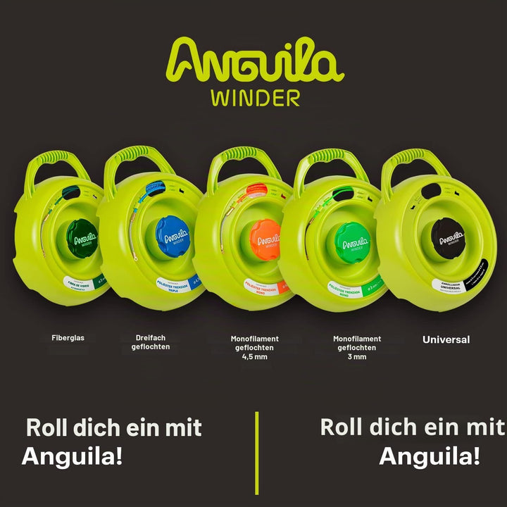 Anguila Max | Winder | Universal-Aufroller | Farbe Schwarz | Durchmesser von 3 bis 4,5 mm | Bis zu 3