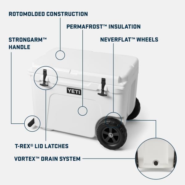 YETI Tundra Haul Wheeled Cool Box, Insulated Hard Cooler Agave Teal, Agave Teal
