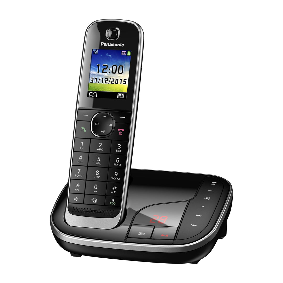 Panasonic KX-TGJ320GB Schnurlostelefon mit Anrufbeantworter, Freisprecheinrichtung, Farb-LCD, DECT-S