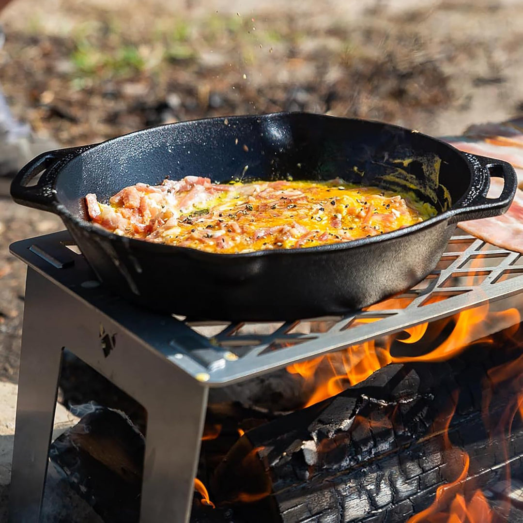 FENNEK 4 FIRE | steckbares Zubehör für Feuerschale FENNEK Hexagon | Grillplatte, Plancha, Grillrost