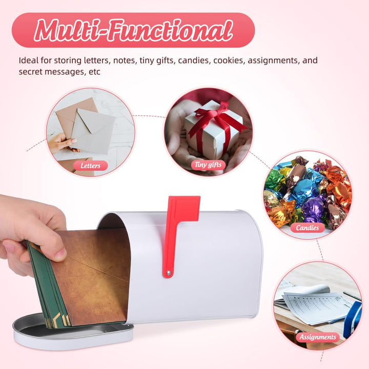 1 PCS Amerikanischer Briefkasten Klein, Mailbox Kinder Spielhaus Zubehör Set, Mini Postkasten aus We