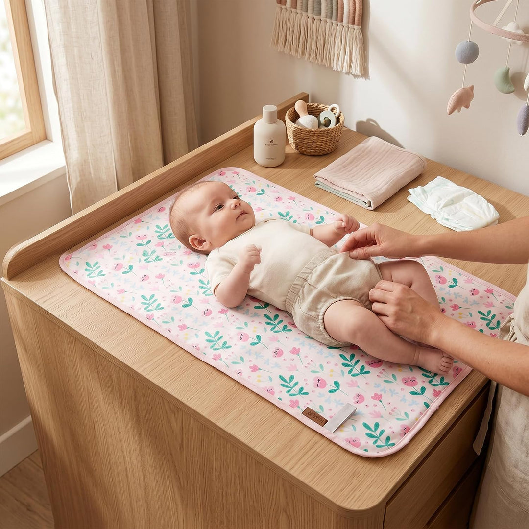 Hamur Home Tragbare Wickelunterlage Wasserdichte 40 x 70 cm 3er Set, Wiederverwendbare Baby Wickelau