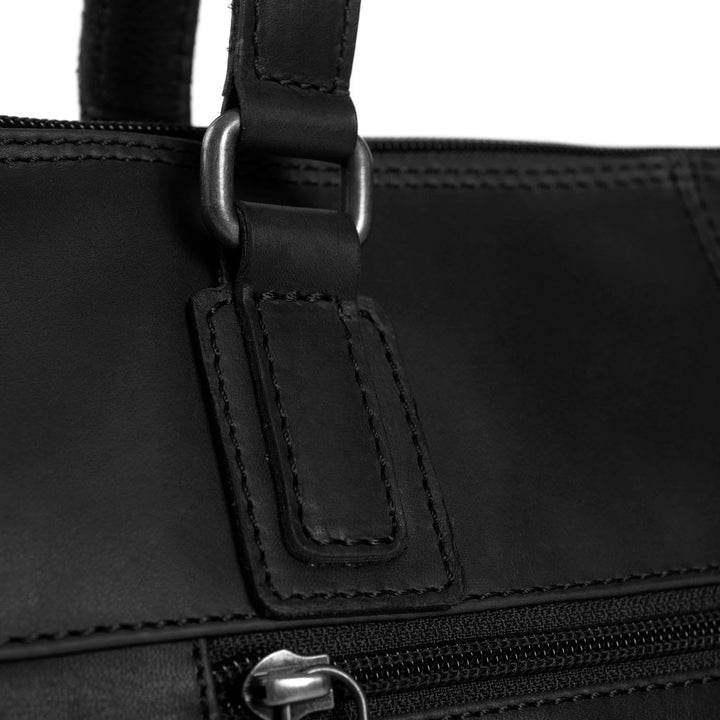 The Chesterfield Brand Flint Schultertasche Leder 37 cm black