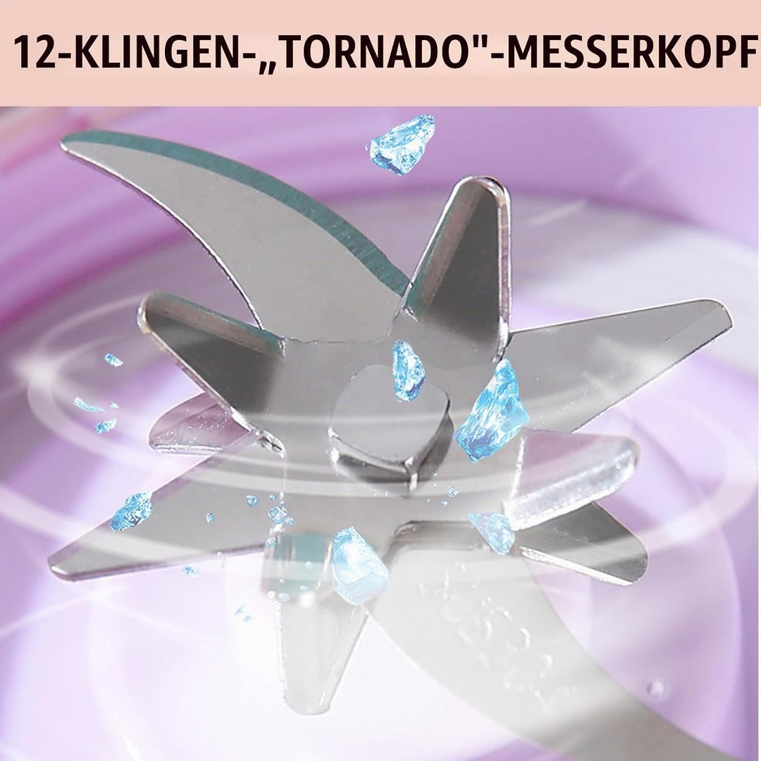 Tragbarer Mixer, 700 ml Maker to Go Mini-Standmixer mit 12-Klingen Edelstahl, Portable Blender USB A