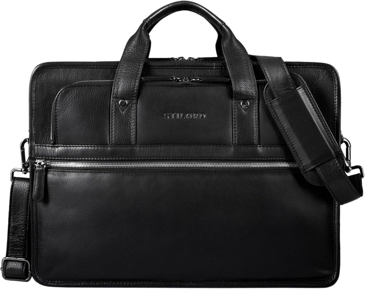 STILORD 'Yves' Aktentasche Herren Leder Arbeitstasche Dokumententasche 15,6 Zoll Laptoptasche Busine
