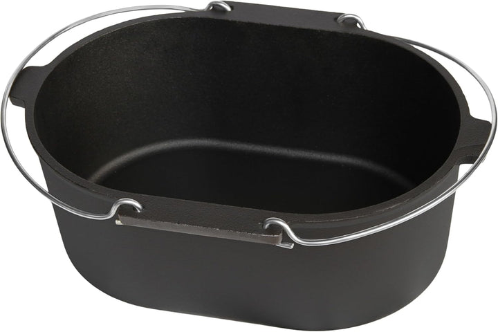 Dutch Oven Set Gusseisen 1,8L-13,6L – Feuertopf mit Deckelheber, Schmortopf mit & ohne Füsse, Schlit