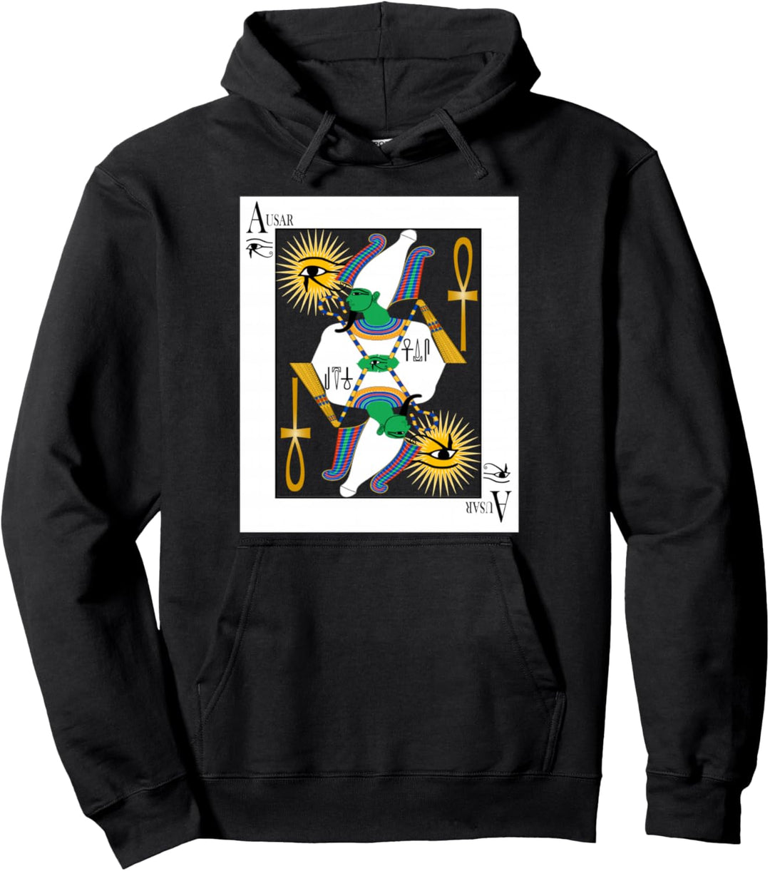 Ägyptischer Gott Osiris KEMETIC AUSAR SPIELKARTE Pullover Hoodie