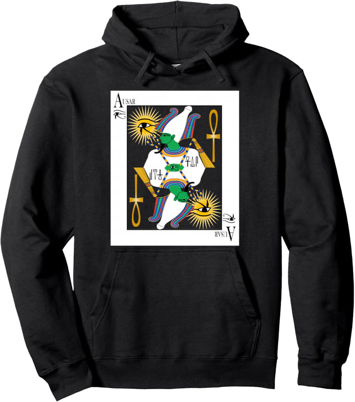 Ägyptischer Gott Osiris KEMETIC AUSAR SPIELKARTE Pullover Hoodie