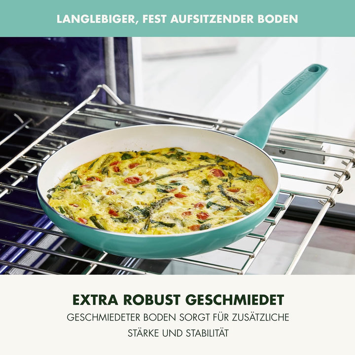 GreenPan Rio Gesunde Antihaft-Keramik Bratpfanne 18 cm, PFAS-frei, Stay-Cool-Griff, Backofenfest bis