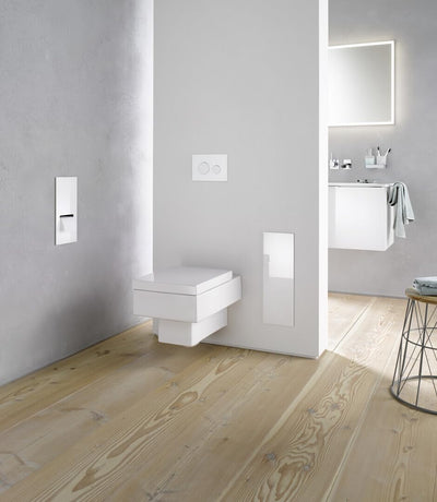 EMCO Asis 2.0 WC-Bürstengarnitur-Unterputz-Modul, platzsparender Stauraum aus hochwertigem Aluminium