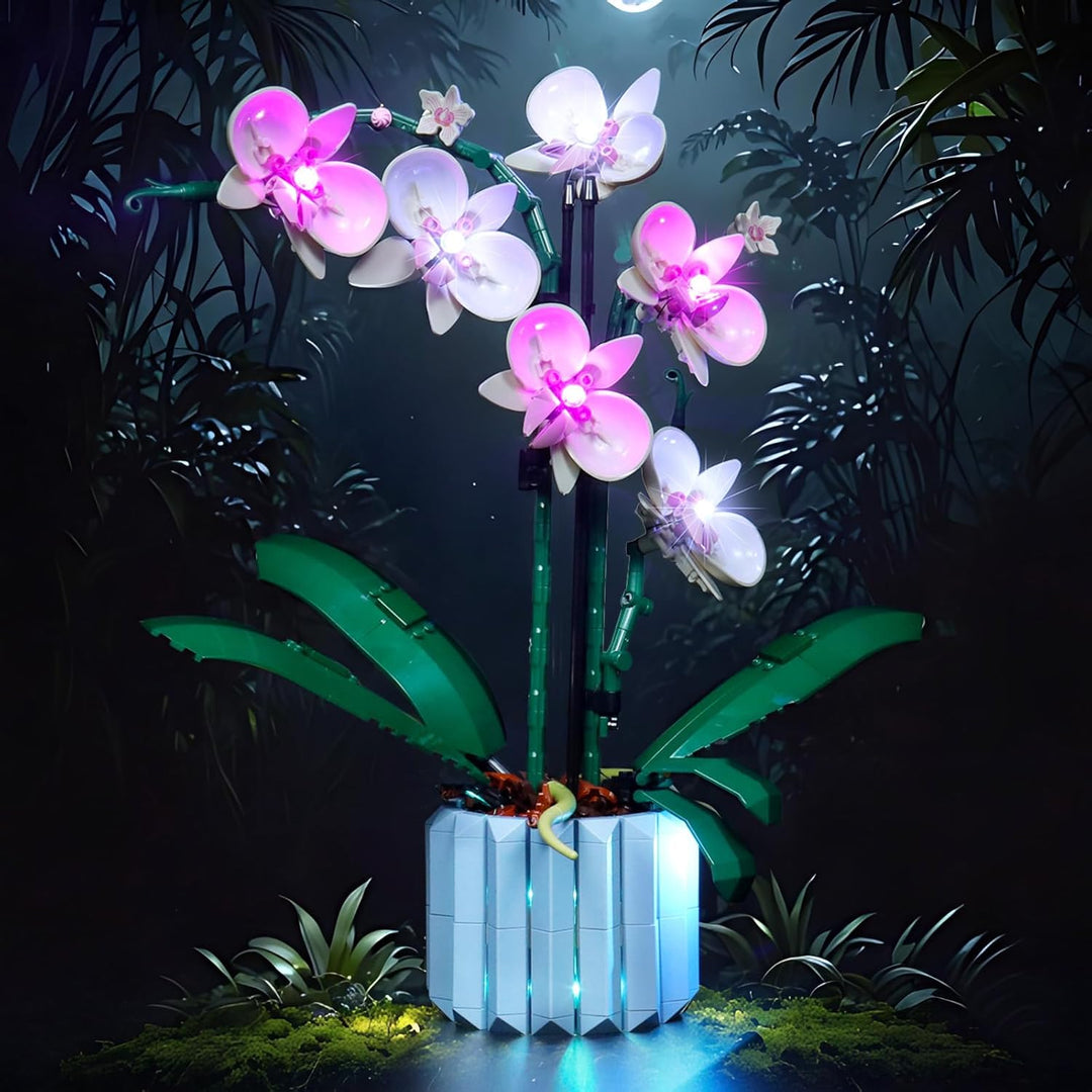 LocoLee Led Licht Set Kompatibel mit LEGO Orchidee, Led Beleuchtungs Set Compatible with LEGO 10311