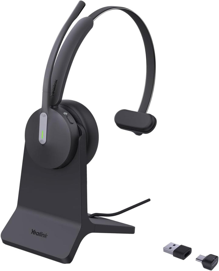 Yealink BH 70 Mono Teams Headset inkl. Ladeständer – Bluetooth, 3-Mikrofon Geräuschunterdrückung, 35