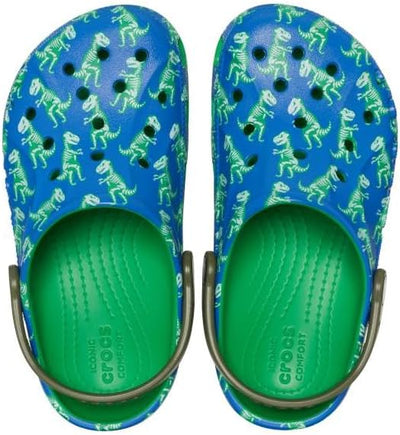 Crocs Unisex Kid's Baya Clog T 19/20 EU Blue Bolt Multi, 19/20 EU Blue Bolt Multi