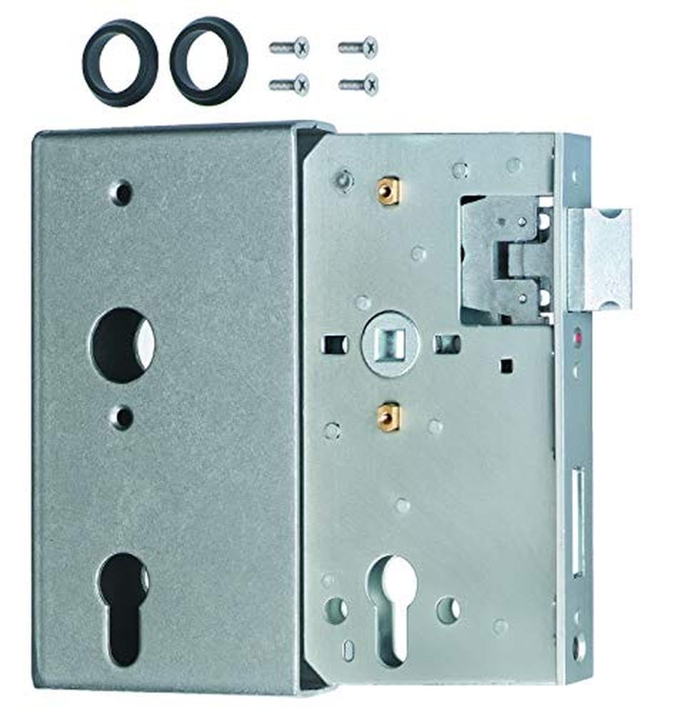 Alberts 417031 Schlosskasten | mit verzinktem Schloss | Stahl | Dornmass 60 mm | 172 x 94 x 30 mm, 1