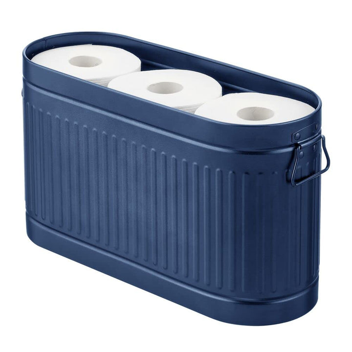 mDesign Ersatzrollenhalter für 6 Rollen Toilettenpapier – geräumiger Klopapierhalter im Retro-Design
