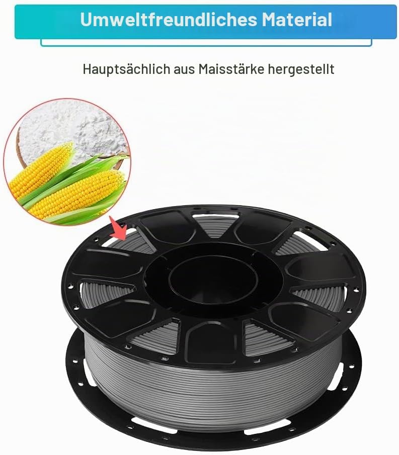 Creality Offizielles PLA Filament 1.75mm, 3D Drucker Filament, Filament-3D-Druckmaterialien, Toleran