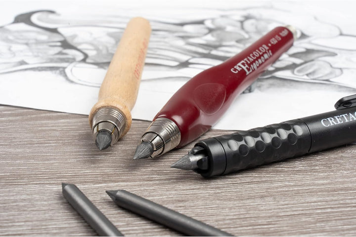 Cretacolor Minenhalter Ecologic | inklusive 2B Mine | Holz 1 stück (1er Pack) braun, 1 stück (1er Pa