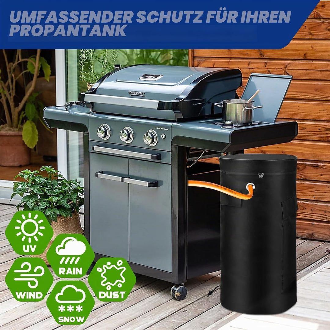 Abdeckhaube für Gasflasche 11 kg, Gasflaschenhülle 33x66cm 600D Oxford Gewebe, Gasflasche Abdeckung