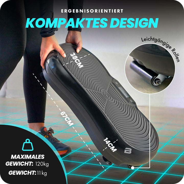 Bluefin Fitness Vibrationsplatte | Fettverbrennung, Muskelaufbau & Ganzkörpertraining | Kompaktes De