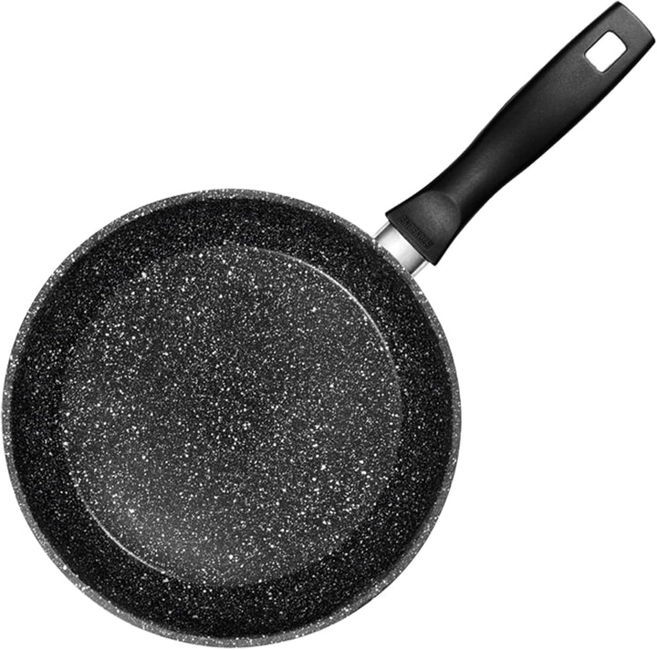 STONELINE Pfannenset 3 teilig, 20/24/28 cm, Antihaft beschichtete Pfanne mit echten Steinpartikeln,