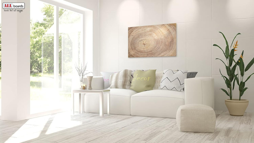 ALLboards Metallische Magnettafel BAUMSTAMM NATUR BAUMKERN 60x40cm MetalBoards Memoboard für jede Ar