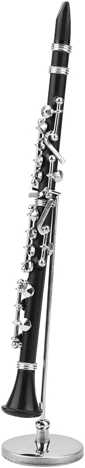 Fyearfly Miniatur-Klarinette – 16 cm, elegant, zart, antik, Metall, B♭, Silber, Dekoration für Zuhau