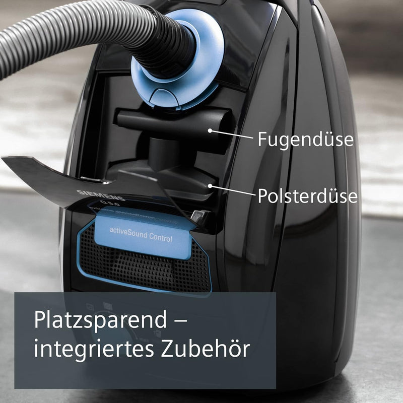 Siemens Staubsauger mit Beutel Q5.0 extreme silencePower VSQ5X1230, Bodenstaubsauger, ideal für Alle