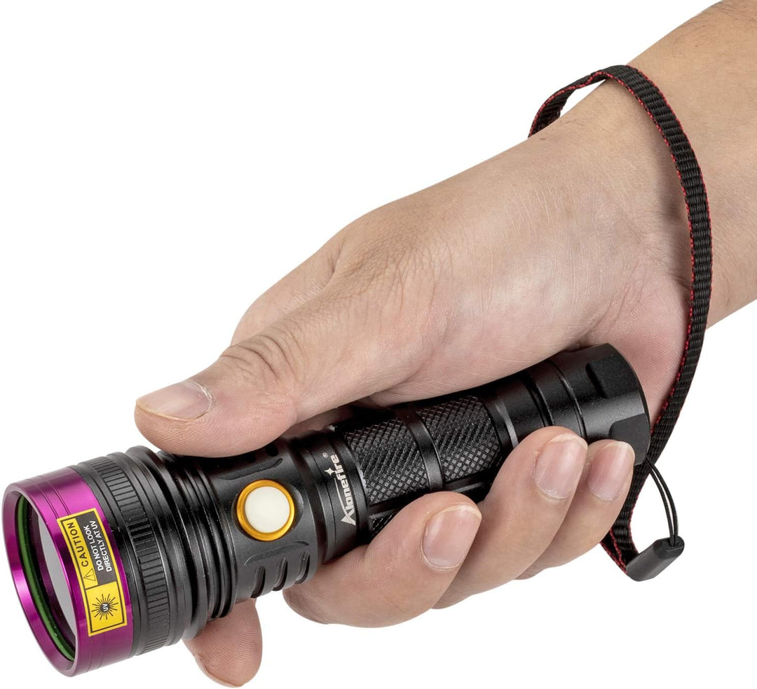 Alonefire SV18 12W UV Taschenlampe 365nm USB Aufladbar UV Schwarzlicht Taschenlampe Haustier Urin De