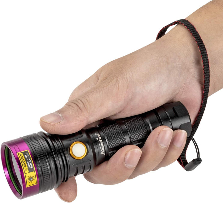 Alonefire SV18 12W UV Taschenlampe 365nm USB Aufladbar UV Schwarzlicht Taschenlampe Haustier Urin De