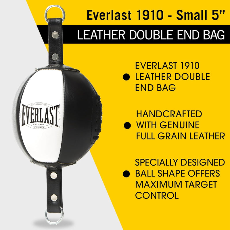 Everlast Unisex – Erwachsene 1910 Doule End Speed Bag Punching S Schwarz/Weiss, S Schwarz/Weiss