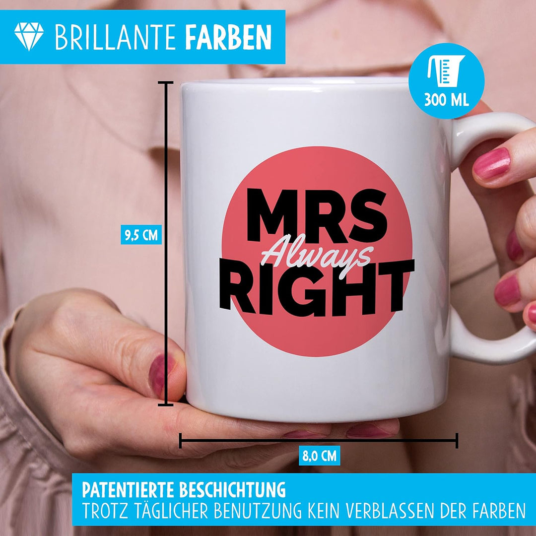 Mr und Mrs Geschenkset mit 2 Tassen für Liebespaare zum Valentinstag Hochzeit Weihnachten Beide Tass