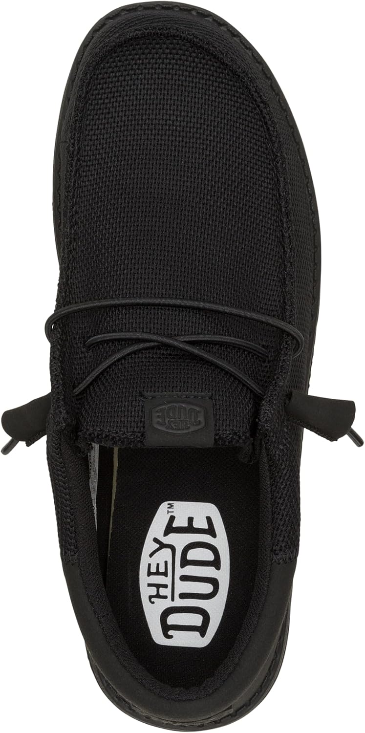HEYDUDE - Wally Sox Stitch Herren - Slip on Schuhe - Herren Loafers, Black White 40 EU Shade, 40 EU