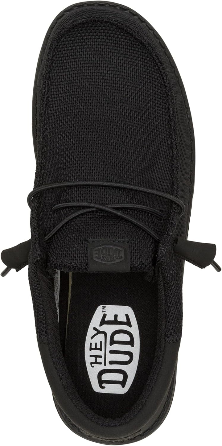 HEYDUDE - Wally Sox Stitch Herren - Slip on Schuhe - Herren Loafers, Black White 40 EU Shade, 40 EU