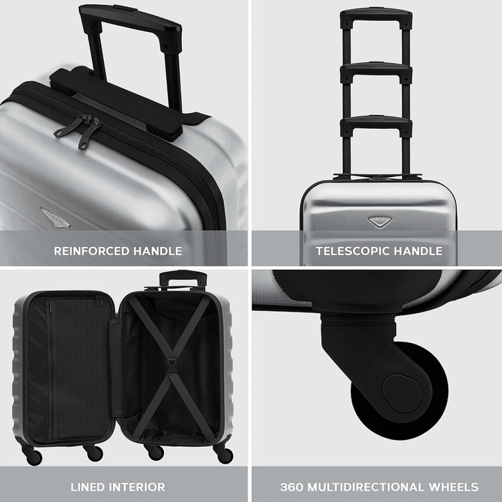 Flight Knight ABS Leichtgewicht Reisekoffer Koffer 3 Groben Kompatibel Mit Air Berlin, Lufthansa, Eu