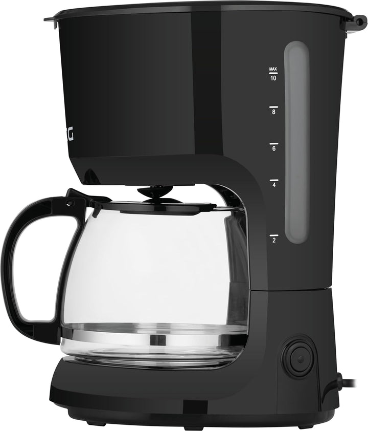 ECG KP 2116 Easy,Drip-brew coffee machine, 1,25 litre water tank capacity, Schwarz