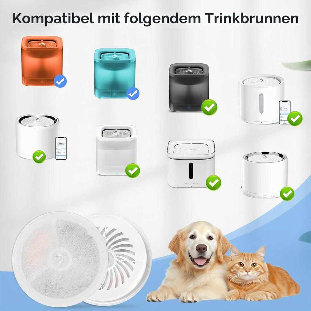 Katzenbrunnen Filter, Filter Unit 3.0 Harz und Aktivkohle Katzen Hunde Trinkbrunnen kompatibel mit E