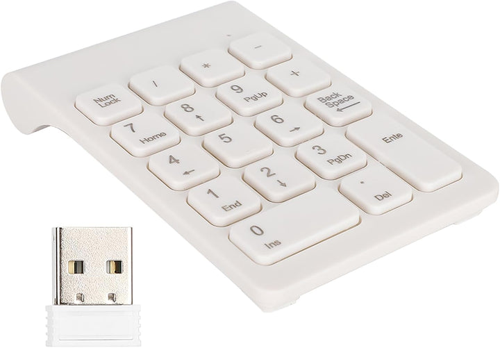 Dilwe Bewinner1 Digitaltastatur, kabelloser Nummernblock 2,4 G, tragbares Tastaturzubehör für Laptop